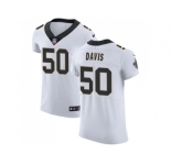 Nike New Orleans Saints #50 DeMario Davis White Men Stitched NFL Vapor Untouchable Elite Jersey