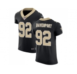 Nike New Orleans Saints #92 Marcus Davenport Black Team Color Men Stitched NFL Vapor Untouchable Elite Jersey