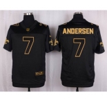 nike nfl jerseys new orleans saints #7 morten andersen black gold collection[Elite]