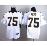 nike nfl jerseys new orleans saints #75 peat white[Elite]