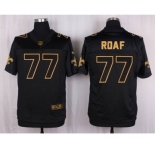 nike nfl jerseys new orleans saints #77 willie roaf black gold collection[Elite]