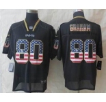 nike nfl jerseys new orleans saints #80 graham black[Elite USA flag fashion]