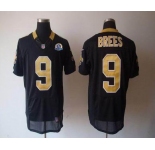 nike nfl jerseys new orleans saints #9 brees black[Elite 50th Patch]