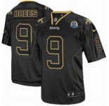 nike nfl jerseys new orleans saints #9 brees black[Elite lights out 50th Patch]