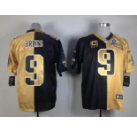 nike nfl jerseys new orleans saints #9 brees golden-black[Elite split 50th Patch]