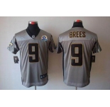 nike nfl jerseys new orleans saints #9 brees grey[Elite shadow 50th Patch]