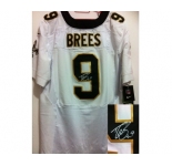 nike nfl jerseys new orleans saints #9 brees white[Elite signature]