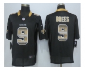 2015 new nike new orleans saints #9 brees black strobe jerseys[limited]