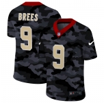 Men New Nike New Orleans Saints #9 Brees 2020 Nike 2ndCamo Salute to Service Limited