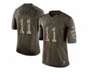 Men Nike New Orleans Saints #11 Tommylee Lewis Limited Green Salute to Service NFL Jersey