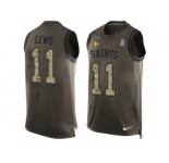 Men Nike New Orleans Saints #11 Tommylee Lewis Limited Green Salute to Service Tank Top NFL Jersey
