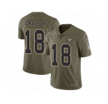 Men Nike New Orleans Saints #18 Garrett Grayson Limited Olive 2017 Salute to Service NFL Jerse