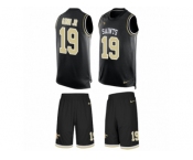 Men Nike New Orleans Saints #19 Ted Ginn Jr Limited Black Tank Top Suit NFL Jersey
