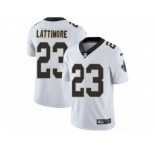 Men Nike New Orleans Saints #23 Marshon Lattimore White Vapor Untouchable Limited Player NFL Jersey
