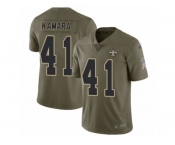 Men Nike New Orleans Saints #41 Alvin Kamara Limited Olive 2017 Salute to Service NFL Jersey
