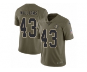 Men Nike New Orleans Saints #43 Marcus Williams Limited Olive 2017 Salute to Service NFL Jersey
