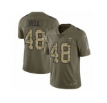 Men Nike New Orleans Saints #48 Vonn Bell Limited Olive Camo 2017 Salute to Service NFL Jersey