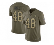 Men Nike New Orleans Saints #48 Vonn Bell Limited Olive Camo 2017 Salute to Service NFL Jersey