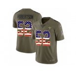 Men Nike New Orleans Saints #52 Craig Robertson Limited Olive USA Flag 2017 Salute to Service NFL Jersey