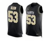 Men Nike New Orleans Saints #53 A.J. Klein Limited Black Player Name & Number Tank Top NFL Jersey