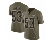 Men Nike New Orleans Saints #53 A.J. Klein Limited Olive 2017 Salute to Service NFL Jersey