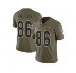 Men Nike New Orleans Saints #86 John Phillips Limited Olive 2017 Salute to Service NFL Jersey
