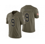 Men Nike New Orleans Saints #9 Drew Brees Olive 2017 Salute to Service Limited Jerseys