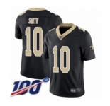 Men's New Orleans Saints #10 Tre'Quan Smith Black Team Color Vapor Untouchable Limited Player 100th Season Football Jersey