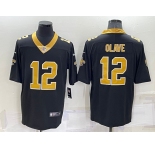 Men's New Orleans Saints #12 Chris Olave Black 2022 Vapor Untouchable Stitched NFL Nike Limited Jersey