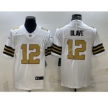 Men's New Orleans Saints #12 Chris Olave White 2022 Color Rush Stitched NFL Nike Limited Jersey