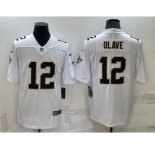 Men's New Orleans Saints #12 Chris Olave White 2022 Vapor Untouchable Stitched NFL Nike Limited Jersey