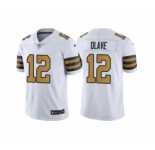 Men's New Orleans Saints #12 Chris Olave White Limited Stitched Jersey