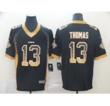 Men's New Orleans Saints #13 Michael Thomas Black Drift Fashion Color Rush Limited Stitched NFL Jersey