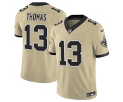 Men's New Orleans Saints #13 Michael Thomas Gold 2025 F.U.S.E. Alternate Vapor Limited Football Stitched Jersey