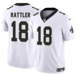 Men's New Orleans Saints #18 Spencer Rattler White F.U.S.E. Vapor Limited Football Stitched Jersey