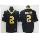 Men's New Orleans Saints #2 Jameis Winston Black Limited Jersey