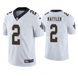 Men's New Orleans Saints #2 Spencer Rattler White 2025 Vapor Limited Football Stitched Jersey