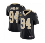 Men's New Orleans Saints 2022 #94 Cameron Jordan Black With 4-star C Patch Vapor Untouchable Limited Stitched NFL Jersey