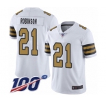 Men's New Orleans Saints #21 Patrick Robinson Limited White Rush Vapor Untouchable 100th Season Football Jersey