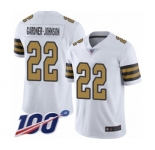 Men's New Orleans Saints #22 Chauncey Gardner-Johnson Limited White Rush Vapor Untouchable 100th Season Football Jersey