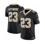 Men's New Orleans Saints #23 Marshon Lattimore Black 2023 F.U.S.E. Vapor Untouchable Limited Football Stitched Jersey