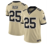 Men's New Orleans Saints #25 Reggie Bush Gold 2025 F.U.S.E. Alternate Vapor Limited Football Stitched Jersey
