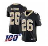 Men's New Orleans Saints #26 P.J. Williams Black Team Color Vapor Untouchable Limited Player 100th Season Football Jersey