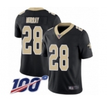 Men's New Orleans Saints #28 Latavius Murray Black Team Color Vapor Untouchable Limited Player 100th Season Football Jersey