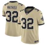 Men's New Orleans Saints #32 Tyrann Mathieu Gold 2025 F.U.S.E. Alternate Vapor Limited Football Stitched Jersey