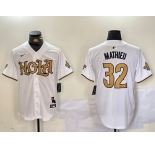 Men's New Orleans Saints #32 Tyrann Mathieu White Cool Base Stitched Baseball Jersey