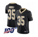 Men's New Orleans Saints #35 Marcus Sherels Black Team Color Vapor Untouchable Limited Player 100th Season Football Jersey