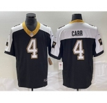 Men's New Orleans Saints #4 Derek Carr Black 2023 FUSE 1987 Legacy Vapor Stitched Jersey
