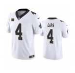 Men's New Orleans Saints #4 Derek Carr White 2023 F.U.S.E. With 4-Star C Patch Vapor Untouchable Limited Football Stitched Jersey