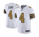 Men's New Orleans Saints #4 Derek Carr White Color Rush Limited Stitched Jersey